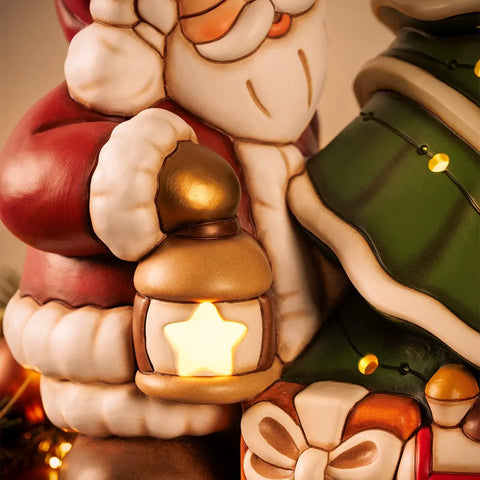 Babbo Natale con albero in ceramica, maxi Thun