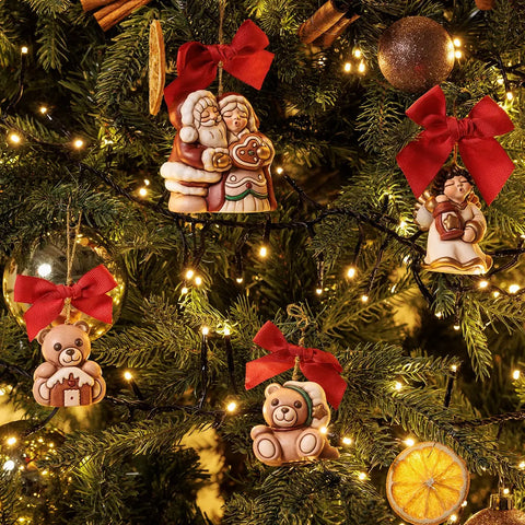 Addobbo natalizio Babbo e Mamma Natale, totem