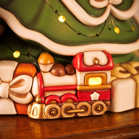 Babbo Natale con albero in ceramica, maxi Thun