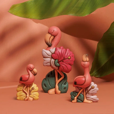 Fenicottero Rose in ceramica, piccolo Thun