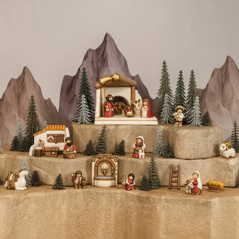 Zampognaro in ceramica Presepe Classico, Bianco Thun