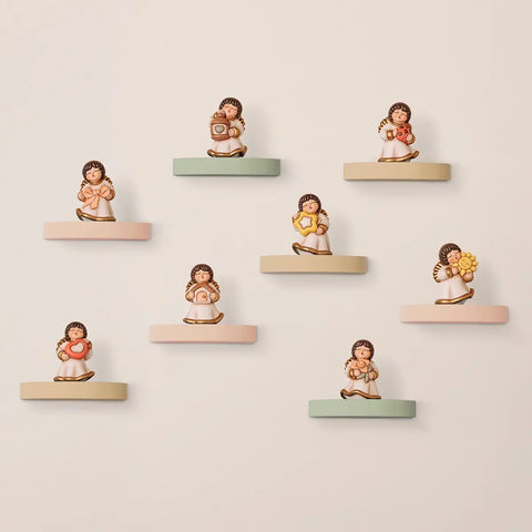 Angelo custode "Famiglia" in ceramica