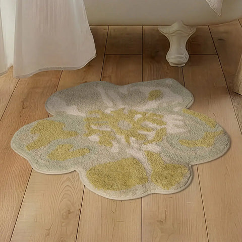 Tappeto a forma di fiore Bloom, verde Thun