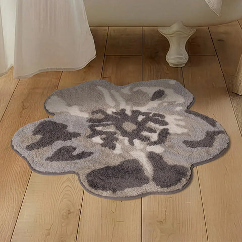Tappeto a forma di fiore Bloom, grigio Thun