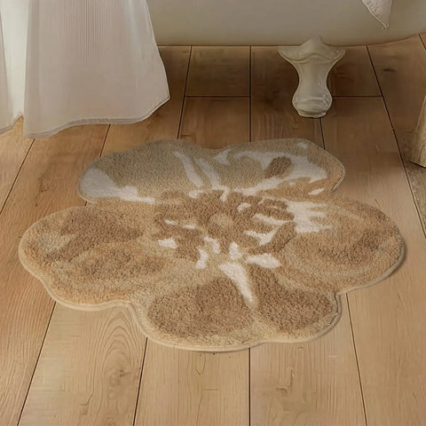 Tappeto a forma di fiore Bloom, beige Thun
