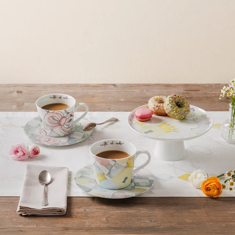 Tazza colazione con piattino in porcellana Incanto di Pasqua Thun