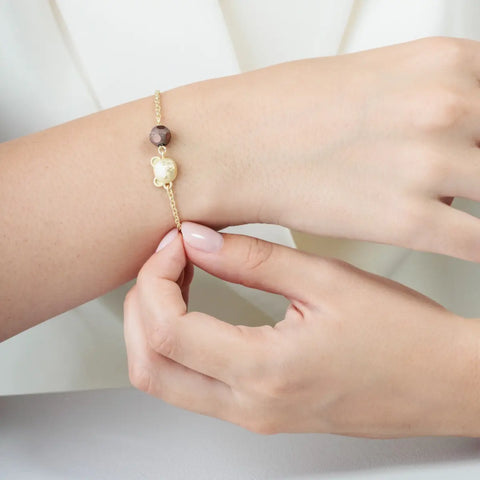 Bracciale con stella e cristallo