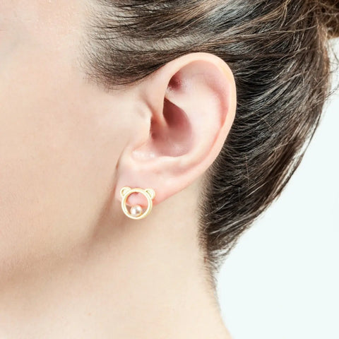 Orecchini Teddy con perla