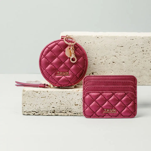 Portachiavi rotondo con zip, cherry