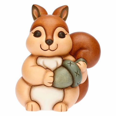 Scoiattoli Diva con ghianda ceramica