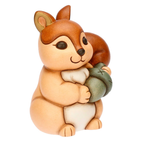 Scoiattoli Diva con ghianda ceramica