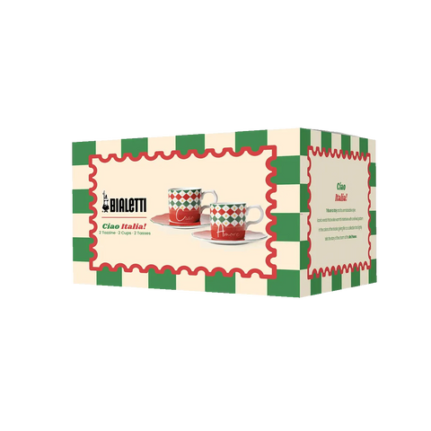 Set 2 tazzine Tricolore Bialetti