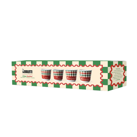 Set 4 bicchierini Tricolore Bialetti