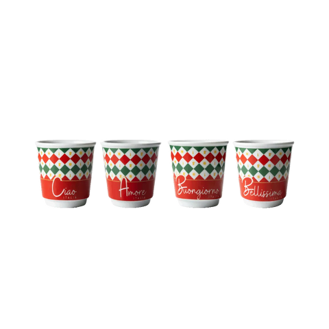 Set 4 bicchierini Tricolore Bialetti
