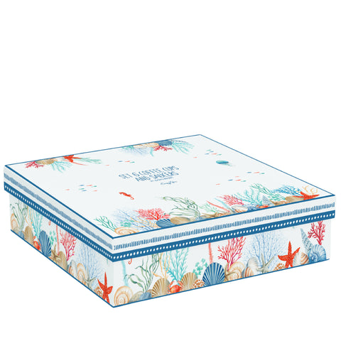 Set 6 tazzine espresso “Sea Breeze” con piattini Easy life