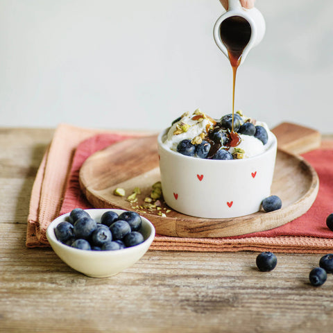 Set 2 Coppette in gres Tappezzeria cuori da Simple Day