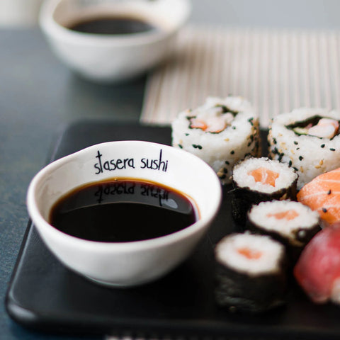 Set 4 Coppette in gres Stasera sushi da Simple Day