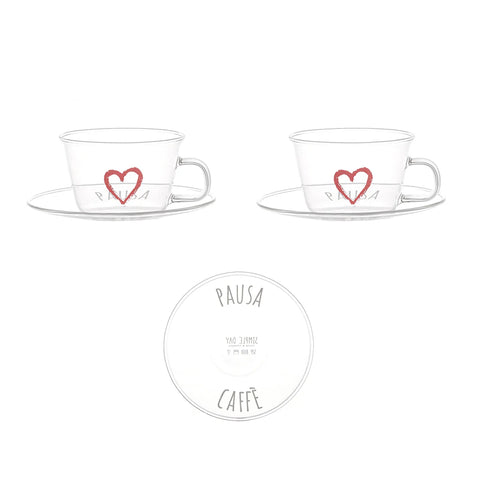 Set 2 tazzine espresso con piattino Simple day