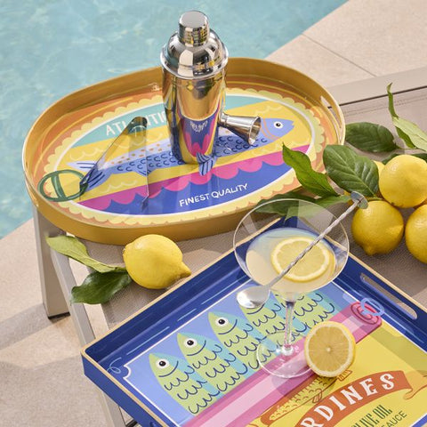 Vassoio quadrato 35 x 35 cm Summer Time  Sardines Polipropilene Tognana