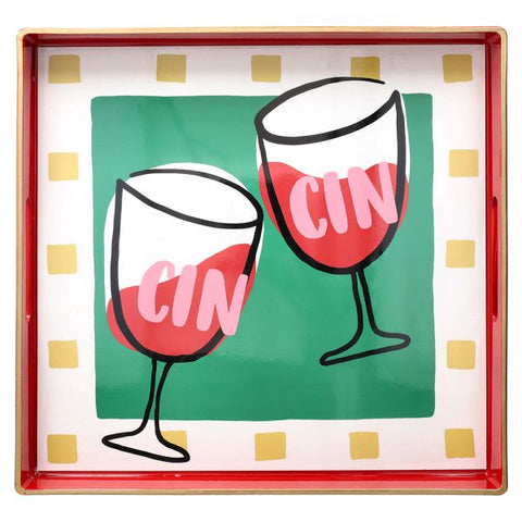 Vassoio quadrato 35 x 35 cm Summer Time Cocktail Polipropilene Tognana