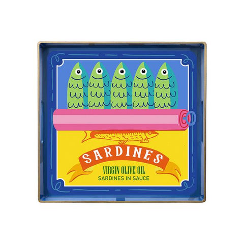 Vassoio quadrato 35 x 35 cm Summer Time  Sardines Polipropilene Tognana