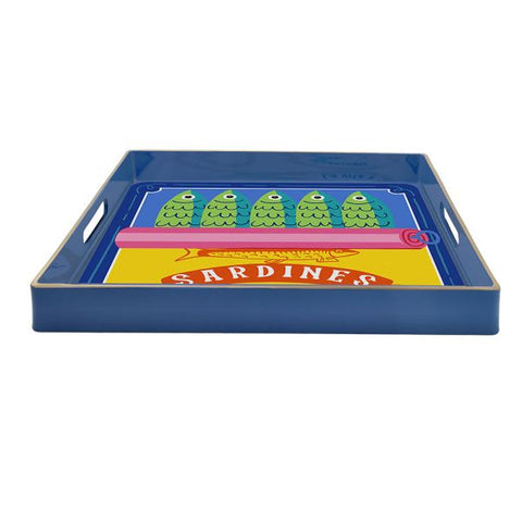 Vassoio quadrato 35 x 35 cm Summer Time  Sardines Polipropilene Tognana
