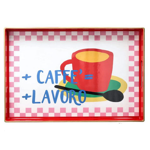 Vassoio rettangolare 40 x 26 cm Summer Time Caffè Polipropilene Tognana
