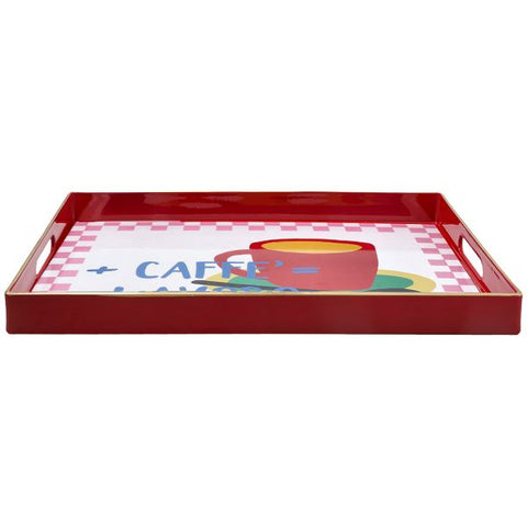 Vassoio rettangolare 40 x 26 cm Summer Time Caffè Polipropilene Tognana