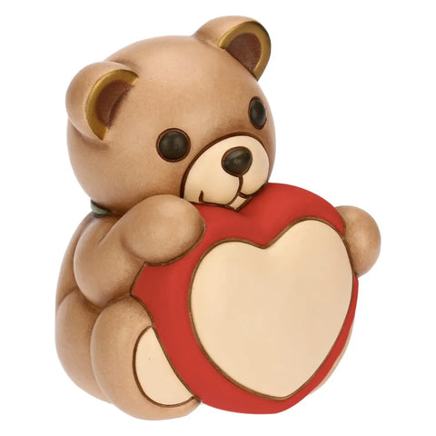 Teddy con cuore in ceramica, medio Thun