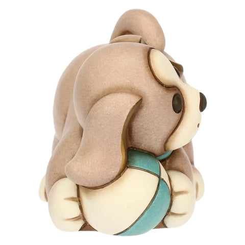 Cane Todo che gioca a palla in ceramica, medio