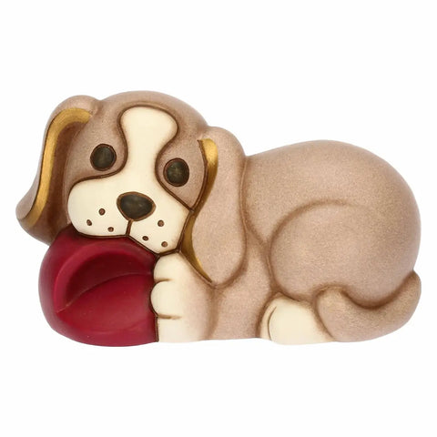 Cane Todo con pantofola in ceramica, medio