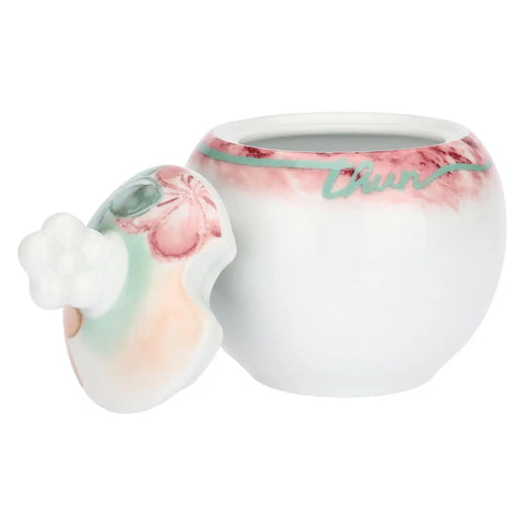 Set 2 tazzine caffè con zuccheriera in porcellana Bloomia