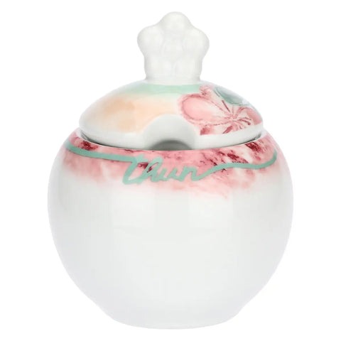 Set 2 tazzine caffè con zuccheriera in porcellana Bloomia