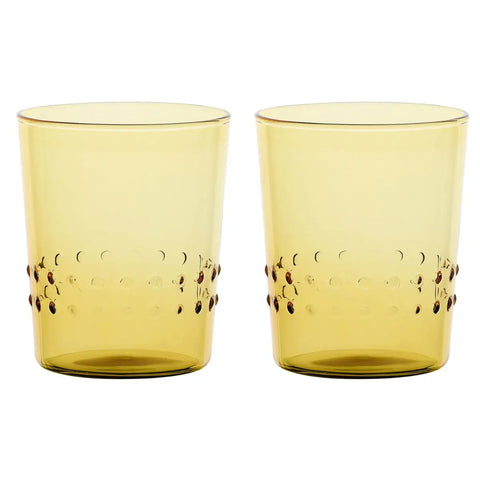 Set 2 bicchieri acqua in vetro Bloomia