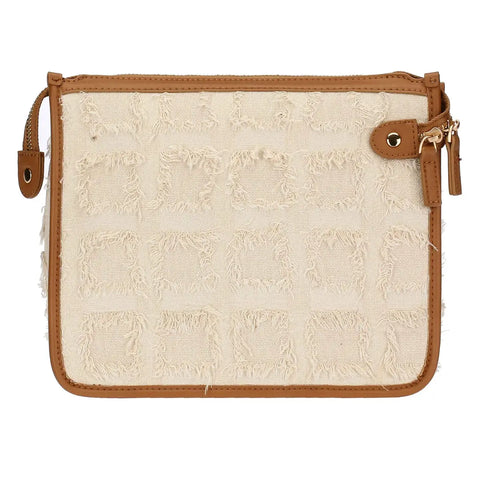 Borsa tracolla in tessuto ed ecopelle Linea Sempre con me