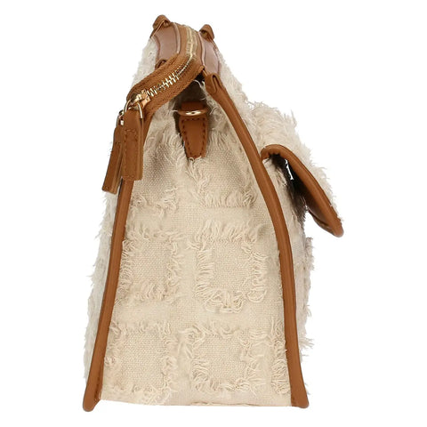 Borsa tracolla in tessuto ed ecopelle Linea Sempre con me