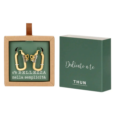 Orecchini ovali con farfalla Thun