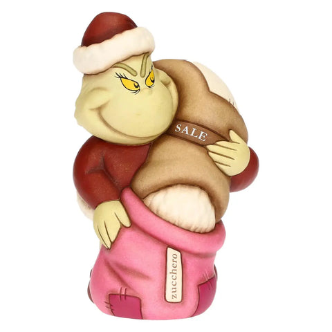 Grinch con sacchi in ceramica, grande