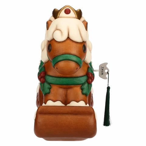 Maxi carillon con cavallo a dondolo in ceramica