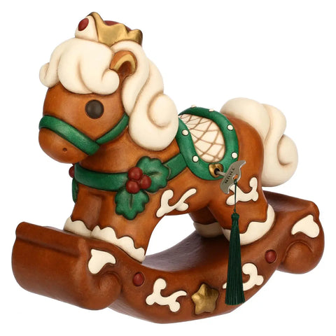 Maxi carillon con cavallo a dondolo in ceramica