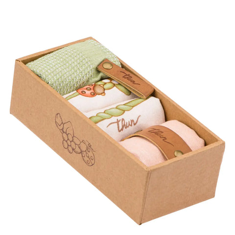 Set 4 strofinacci con scatola Thun