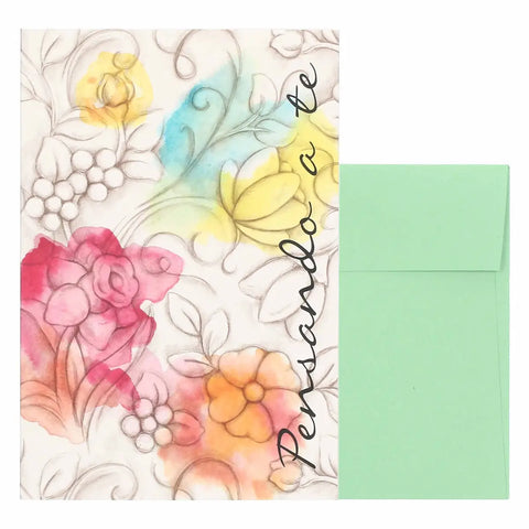 Biglietto d'auguri fiori Thun