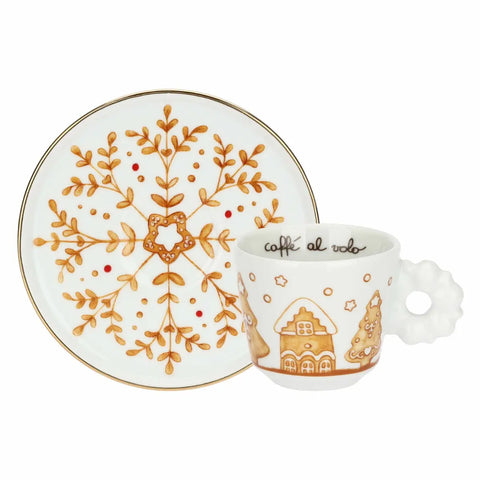 Set 2 tazzine espresso e zuccheriera in porcellana Thunland