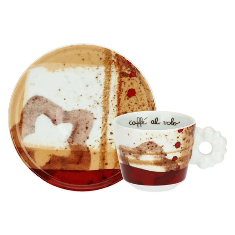 Set 2 tazzine espresso e zuccheriera in porcellana Thunland