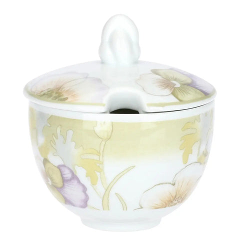 Zuccheriera con cucchiaino in porcellana Bloom Thun