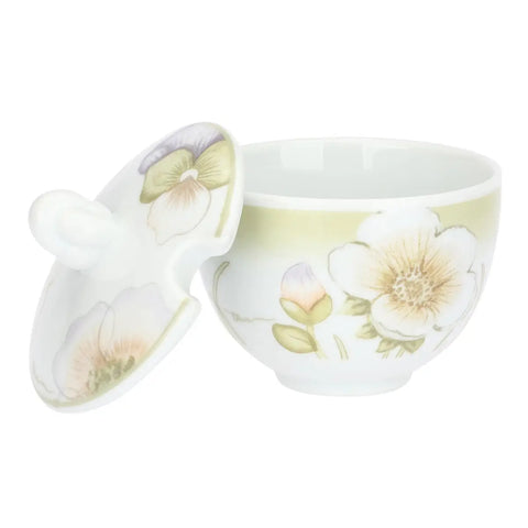 Set 2 tazzine espresso e zuccheriera in porcellana Bloom Thun