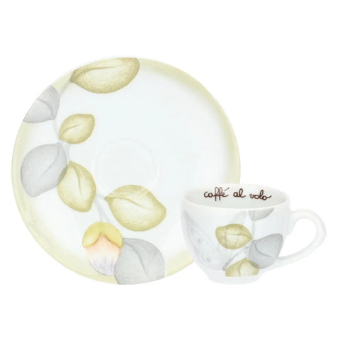 Set 2 tazzine espresso e zuccheriera in porcellana Bloom Thun