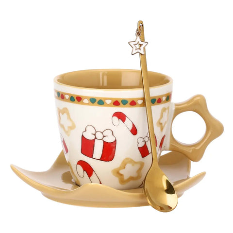 Confezione regalo tazza manico a stella e cucchiaino