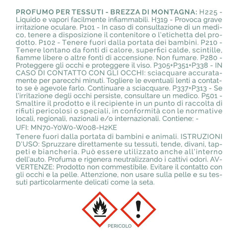 Spray per tessuti Brezza di Montagna