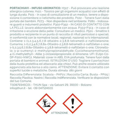 Portachiavi profumato cuore Thun